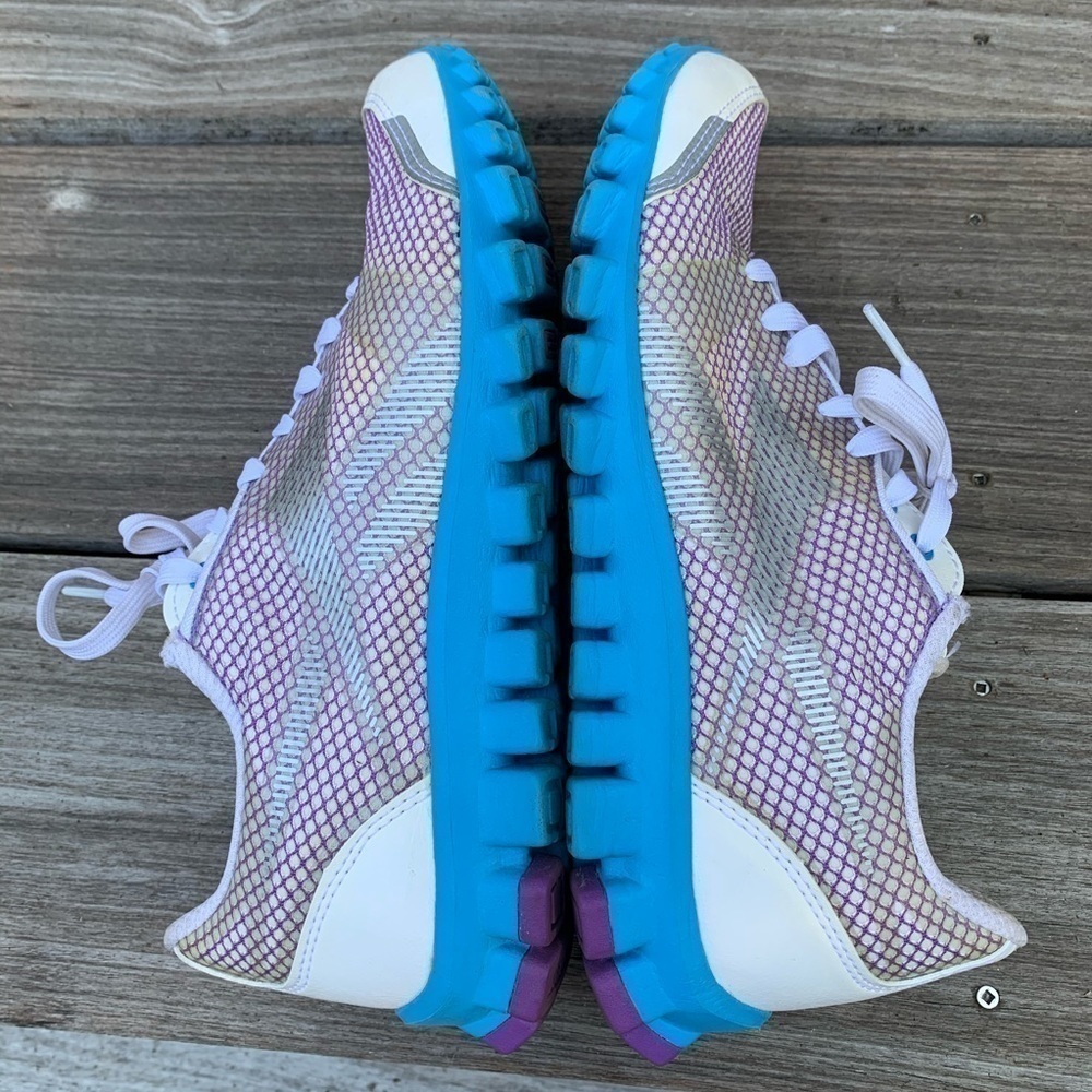 Reebok | Realflex White Purple Blue Sneakers 7